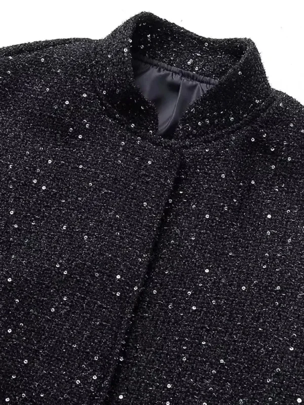 Veste à paillettes brillantes, manches longues et col montant - 190725/2009 – Image 3