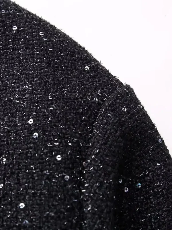 Veste à paillettes brillantes, manches longues et col montant - 190725/2009 – Image 4