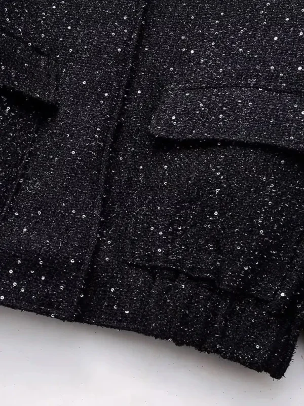 Veste à paillettes brillantes, manches longues et col montant - 190725/2009 – Image 5