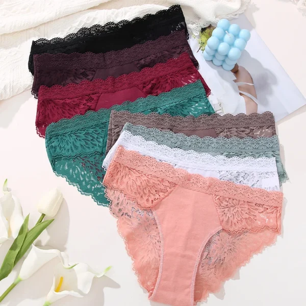 Lot de 3 culottes, Sexy, dos dentelle en coton - 180725/2304 – Image 7