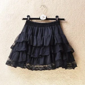 Jupe style gothique élastique en dentelle - 160725/1949