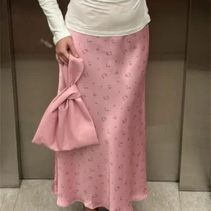 Jupe Longue Imprimée, Taille Haute,  Patchwork, Slim, Élégant - 160725/1947