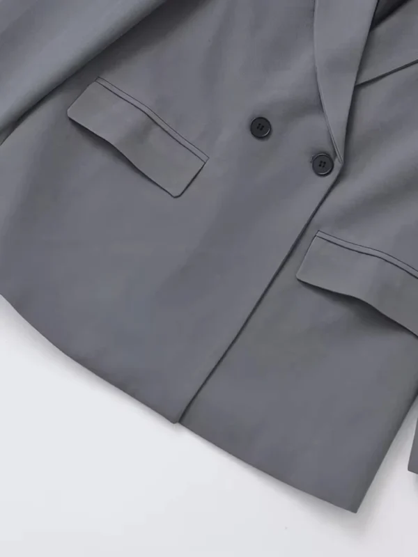 Manteau Blazer à Double boutonnage, manches longues, poches à rabat - 190725/1854 – Image 6