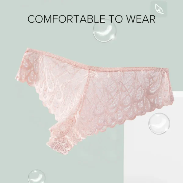 String en dentelle, couleur unie, transparente, intimes, taille basse - 180725/2250 – Image 7