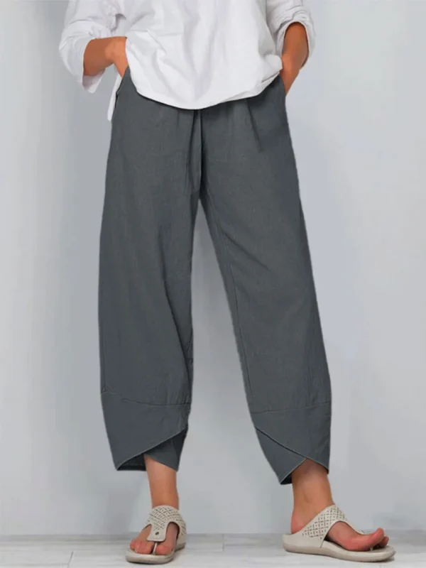 Pantalon Baggy , taille élastique coton ample décontracté - 220725/1842 – Image 3