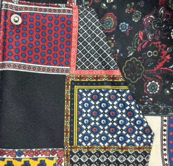 Gilet à capuche à motif Patchwor, doublure polaire, haut Long sans manches - 21072025/2104 – Image 4
