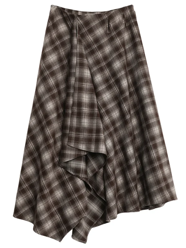 Jupe longue motif tartan rétro ample - 150725/2346 – Image 3