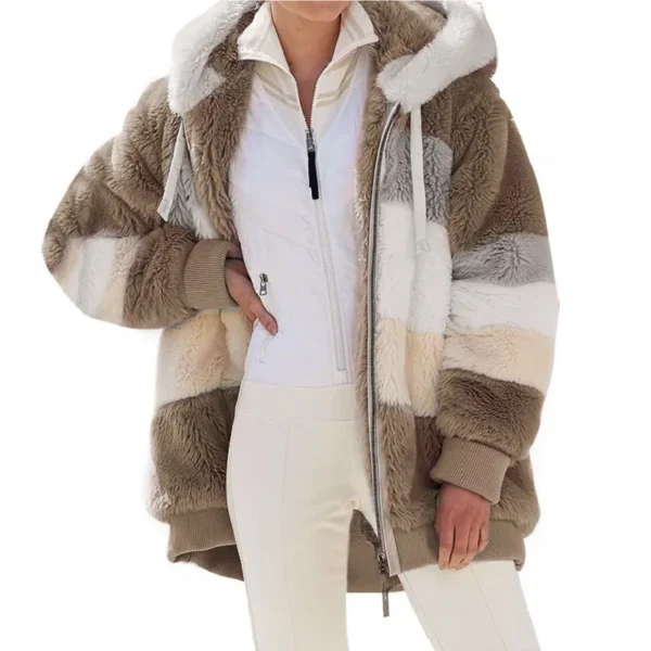 Veste amlpe, chaud, peluche, poche, capuche - 190725/1949 – Image 6