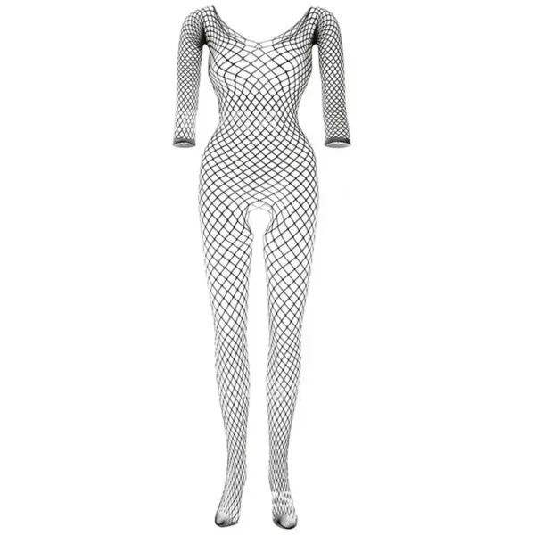 Collants longs en résille, lingerie sans entrejambe, bas de corps creux en maille sexy, collants à manches longues - 190725/2141 – Image 5