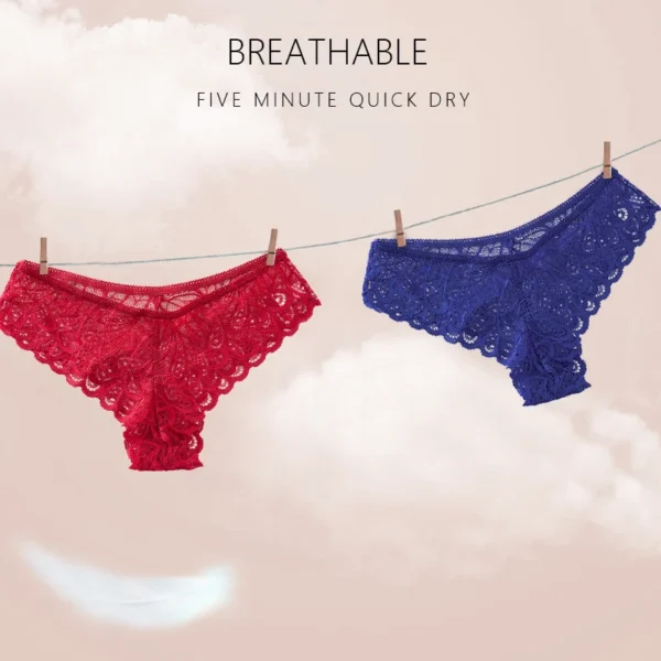String en dentelle, couleur unie, transparente, intimes, taille basse - 180725/2250 – Image 6