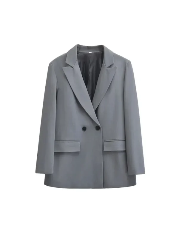 Manteau Blazer à Double boutonnage, manches longues, poches à rabat - 190725/1854 – Image 2