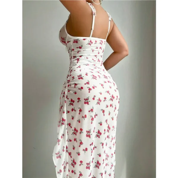 Robe de nuit, bretelles, imprimé Rose, coupe cintrée - 200725/2249 – Image 6