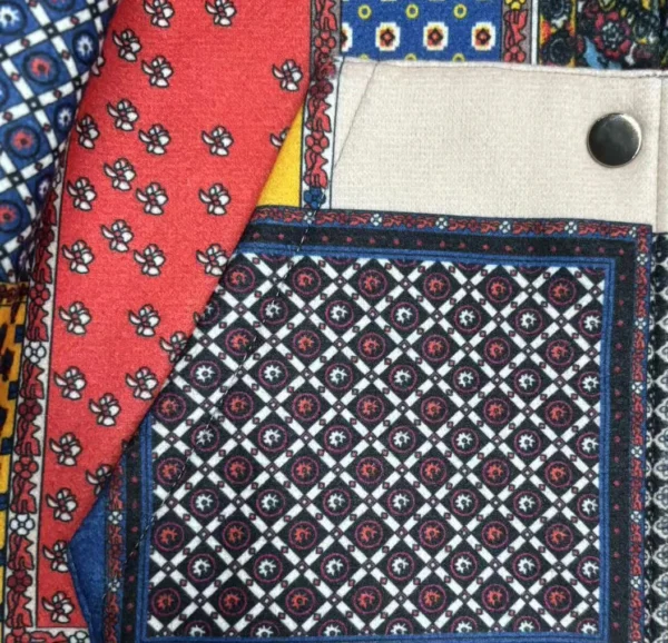 Gilet à capuche à motif Patchwor, doublure polaire, haut Long sans manches - 21072025/2104 – Image 3
