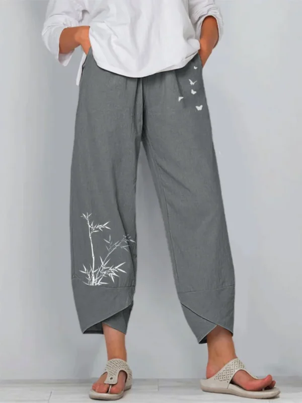Pantalon Baggy , taille élastique coton ample décontracté - 220725/1842 – Image 7