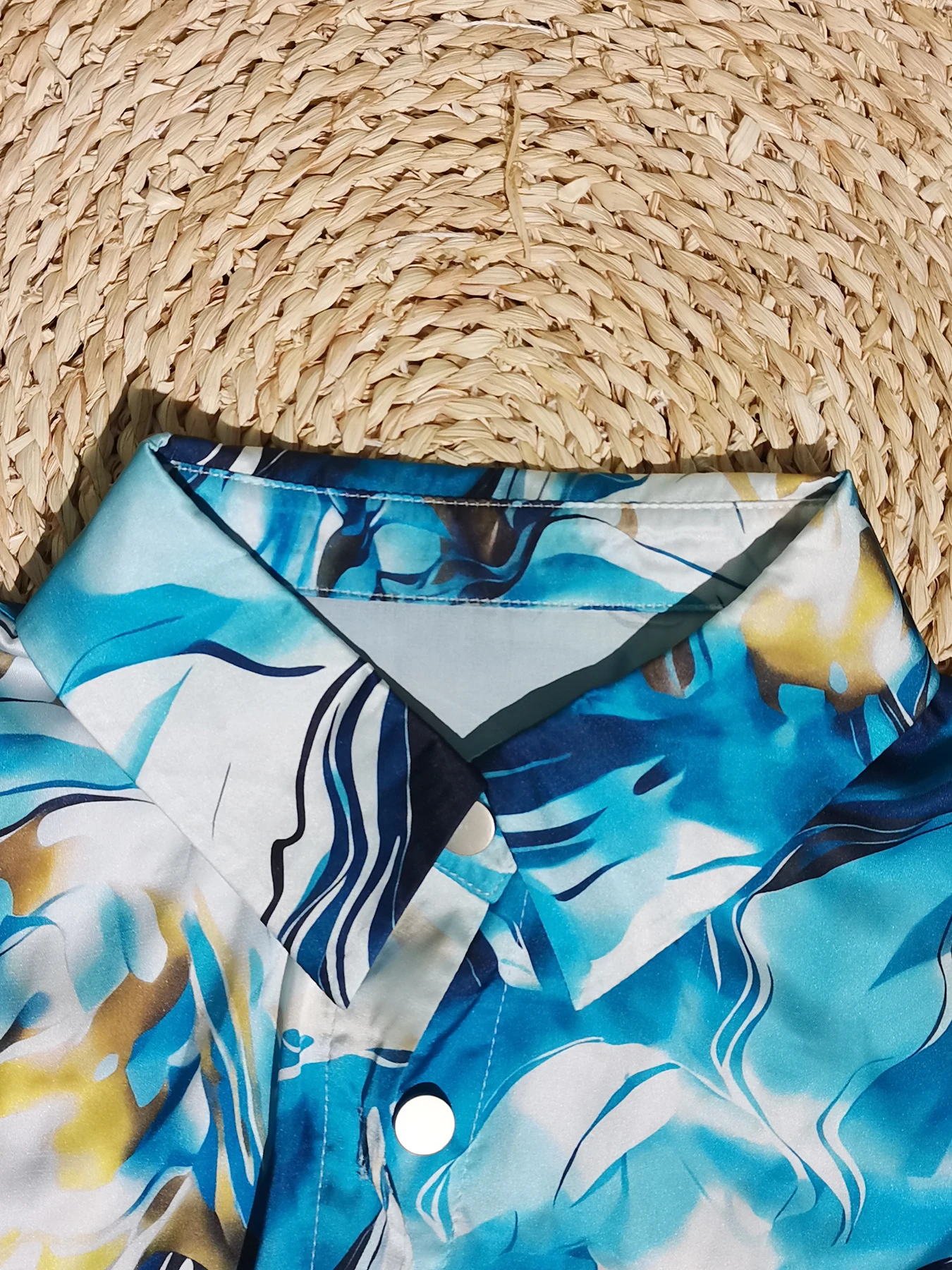 Chemise élégante à manches longues, imprimé marbre - 210725/2127 – Image 5