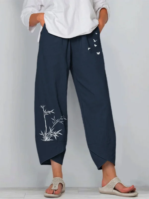 Pantalon Baggy , taille élastique coton ample décontracté - 220725/1842 – Image 9
