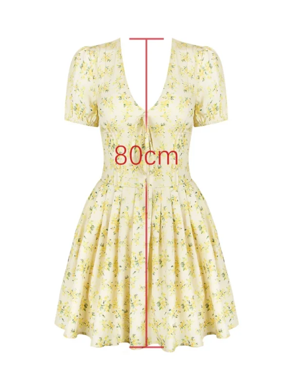 Robe en tulle à manches bouffantes et col en V - 130725/2025 – Image 6