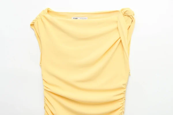 Robe vintage décontracté jaune - 130725/2107 – Image 4