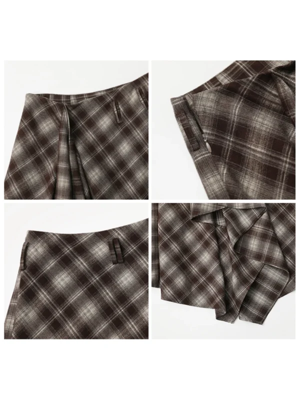 Jupe longue motif tartan rétro ample - 150725/2346 – Image 5