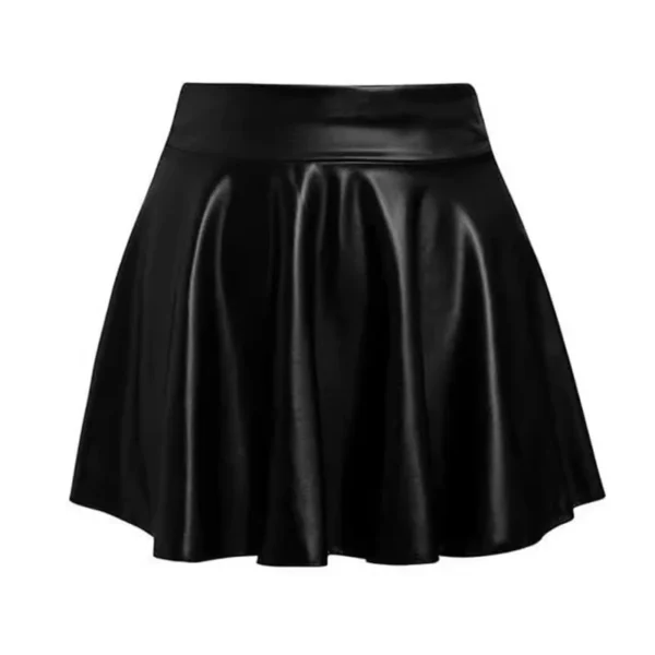 Mini jupe courte élastique polyvalente,  en similicuir, taille haute - 160725/2015 – Image 4
