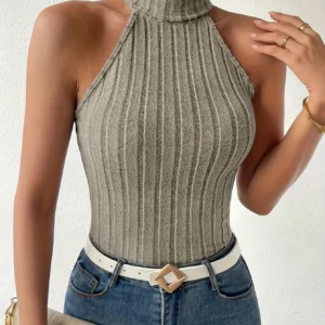 Petit gilet sans manche avec col tête en T - 190725/1803