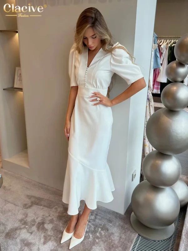 Robe longue de soirée, bouton poitrine - 140725/0953 – Image 2