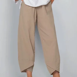 Pantalon Baggy , taille élastique coton ample décontracté - 220725/1842