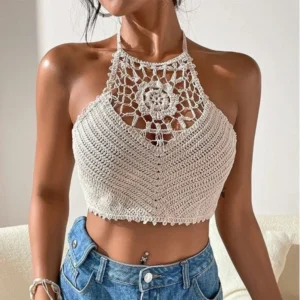 Haut style rétro vintage sauavge tricoté taille unique - 190725/1830