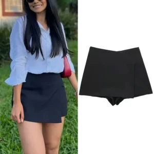 Mini jupe Shorts asymétrique, taille haute été - 160725/2012