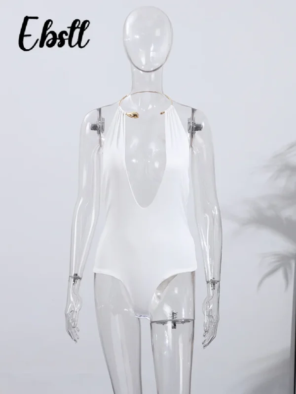 Body avec bijou tour de coup uni - 140725/1624 – Image 8
