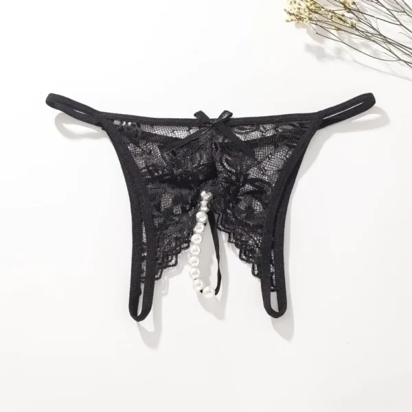 Culotte avec jouets en perles, sans entrejambe, hanches ouvertes, tongs en maille transparente - 190725/2133 – Image 6