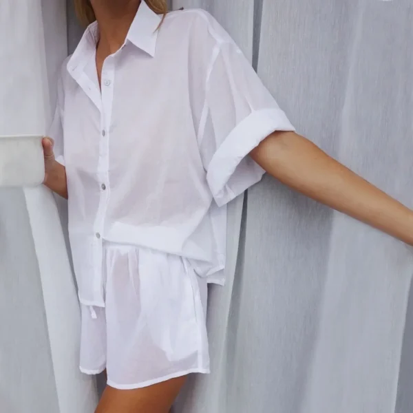 Costume en coton et lin,  demi-manches - 140725/1110 – Image 6