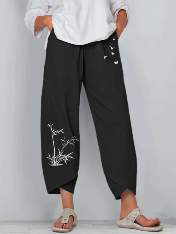 Pantalon Baggy , taille élastique coton ample décontracté - 220725/1842 – Image 8