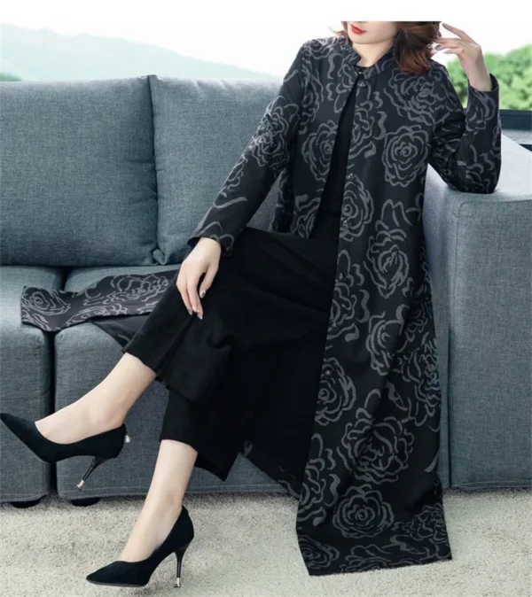 Veste en velours imprimé épais avec boutons - 300725/2249 – Image 6