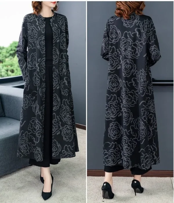 Veste en velours imprimé épais avec boutons - 300725/2249 – Image 5