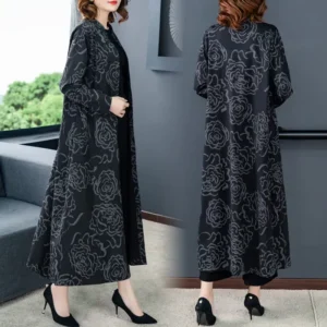 Veste en velours imprimé épais avec boutons - 300725/2249