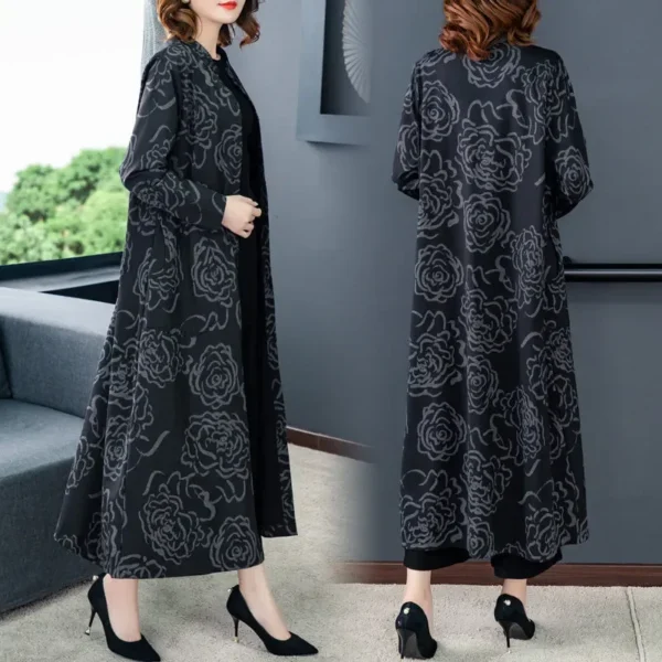 Veste en velours imprimé épais avec boutons - 300725/2249