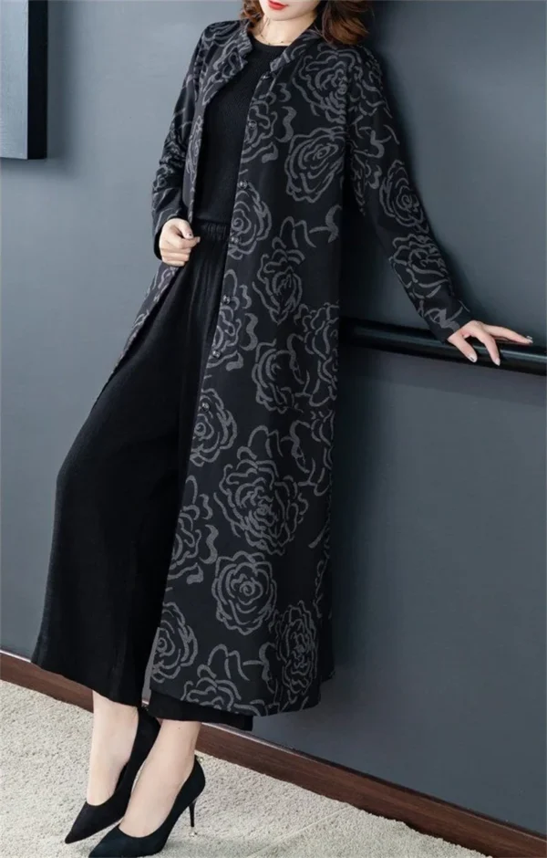 Veste en velours imprimé épais avec boutons - 300725/2249 – Image 7