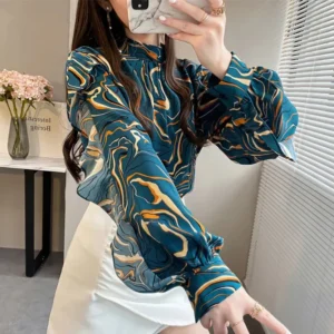 Chemise en mousseline, manches longues - 300725/2300