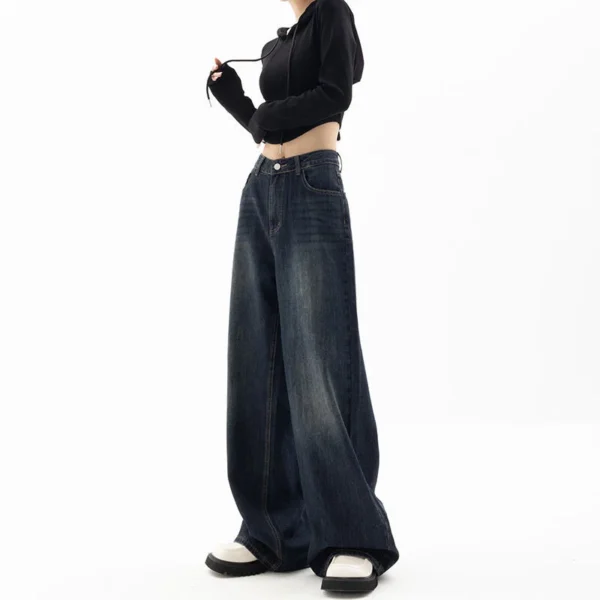 Pantalon Jean larges rétro,  taille haute, coupe ample - 270725/0908 – Image 2