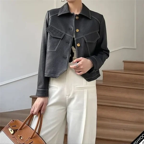 Manteau en simili cuir - 300725/2247 – Image 2