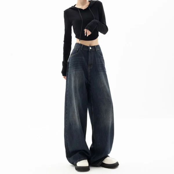 Pantalon Jean larges rétro,  taille haute, coupe ample - 270725/0908 – Image 5