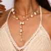 Collier en coquille , bord de mer Imitation perle étoile de mer - 310725/2153
