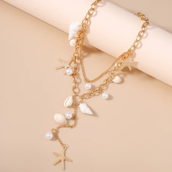 Collier en coquille , bord de mer Imitation perle étoile de mer - 310725/2153 – Image 4