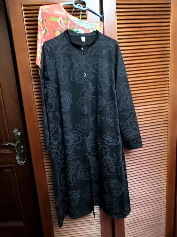 Veste en velours imprimé épais avec boutons - 300725/2249 – Image 3