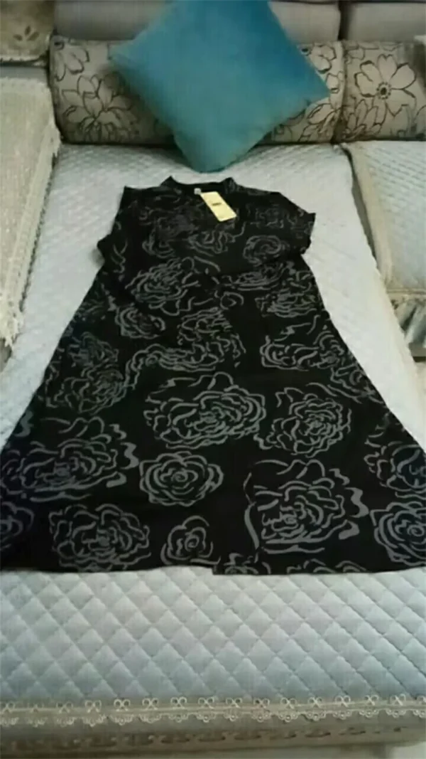 Veste en velours imprimé épais avec boutons - 300725/2249 – Image 4