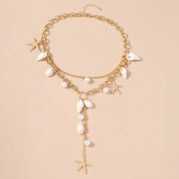 Collier en coquille , bord de mer Imitation perle étoile de mer - 310725/2153 – Image 5