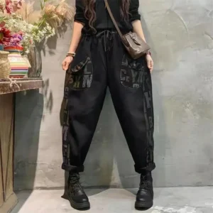 Pantalon Jeans rétro, taille élastique - 290725/0533