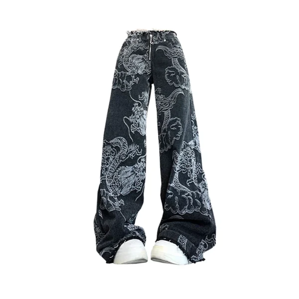 Jean gothique noir imprimé Dragon - 270725/0932 – Image 7