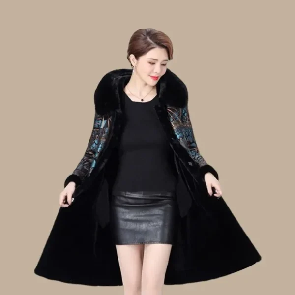 Manteau de fourrure, veste longue épaisse et chaude avec doublure - 300725/2242 – Image 6